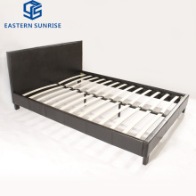 Factory Cheapest Wood Metal Bed Frame Twin Full Queen King PU Bed